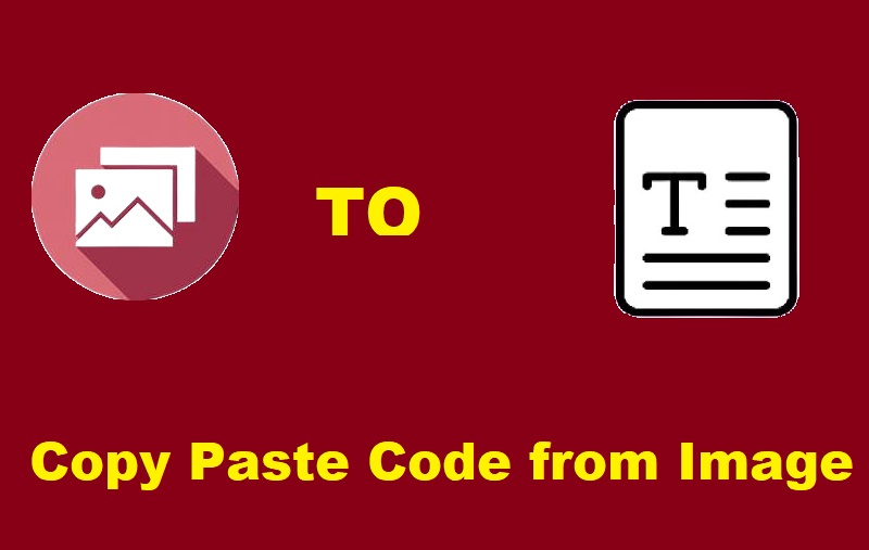 Copy Paste Code from Image